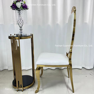 Sillas de alquiler de Bodas de lujo Silla de evento real de acero inoxidable dorado a la <span class=keywords><strong>venta</strong></span> - Product Image 3