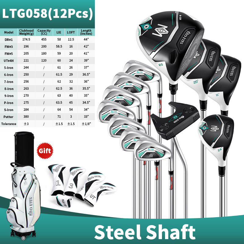 Full set 12Pcs Steel Shaft Black