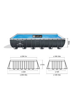 INTEX 26368 Tamaño 24FT/7,32 m X 3,66 M X 1,32 M Sobre el suelo <span class=keywords><strong>ULTRA</strong></span> XTR Retangular Sistema de agua salada Marco Piscina - Product Image 2