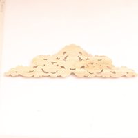 Appliques décoratives en bois massif, motifs floraux gravés, écologiques, grande taille, pour la décoration de meubles et de portes