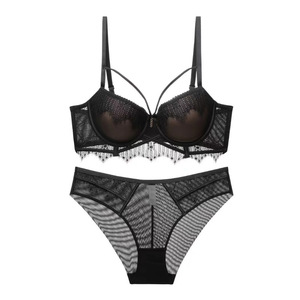 Lencería de Encaje Sexy de Alta Calidad para Mujer, con Diseño Ultrafino, Conjunto de Sujetador de Talla Grande para Chicas Lindas - Product Image 6