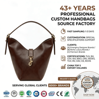Sac seau bohème de luxe en cuir PU marron foncé pour femme avec fermoir doré, sac à bandoulière souple, sac hobo portable, logo de marque personnalisé