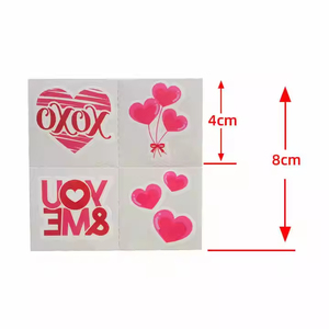Mini autocollant de <span class=keywords><strong>tatouage</strong></span> temporaire en forme de cœur pour la Saint-Valentin, motif cadenas et clé d'amour assortis pour couple, cadeau sûr pour enfants - Product Image 3