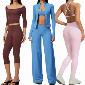 Women's Fitness <b>Gym</b> <b>Set</b> Premium Performance Sportswear Moisture Wicking Quick Dry Breathable Wrkout Training Activewear 2 Pieceo - Product Image 1