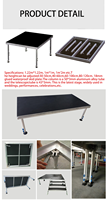 Plateforme de Scène Portable en Aluminium Facile à Installer 1,22x1,22m 1,22x2,44m Modulaire Antidérapante pour Événements et Mariages
