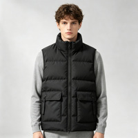 Gilet matelassé YINBO personnalisé à col montant pour homme – Décontracté, respirant, léger, chaud, pour l'hiver et les activités de plein air