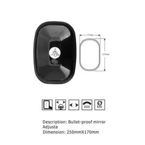 Grand <span class=keywords><strong>champ</strong></span> <span class=keywords><strong>de</strong></span> <span class=keywords><strong>vision</strong></span>, anti-choc, nouveau rétroviseur grand angle universel 250 mm * 170 mm pour camions - Product Image 2