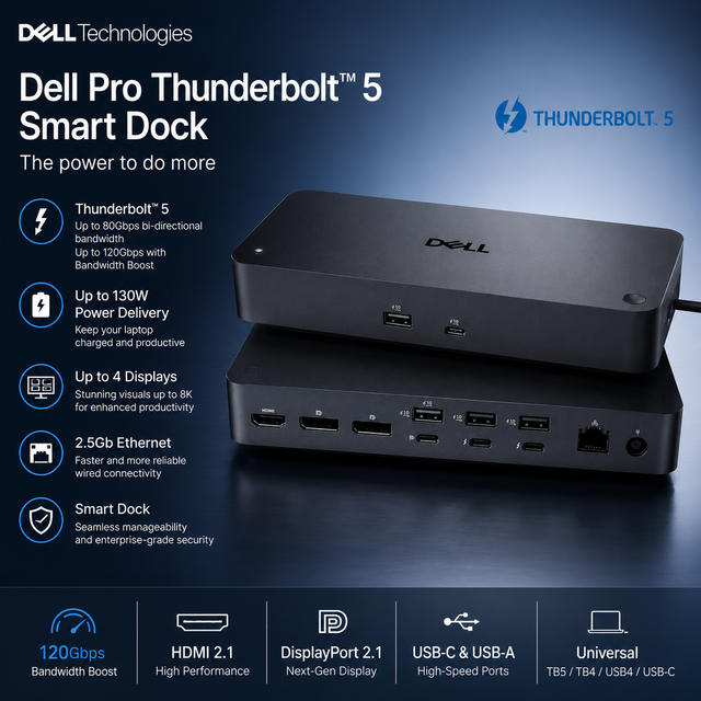 For SD25TB5 Thunderbolt 5 Type C Docking Station with 80Gbps 300W Charging for 2.1 in Stock