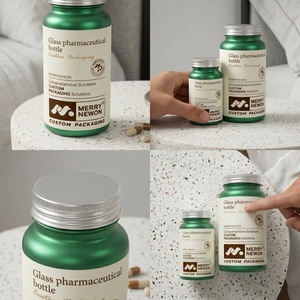 Custom Logo Printed Aluminum Capsule Pill Bottle Medicine Packaging with Screw Cap <b>for</b> Probiotic Supplement <b>Tablets</b> Storage - Product Image 4