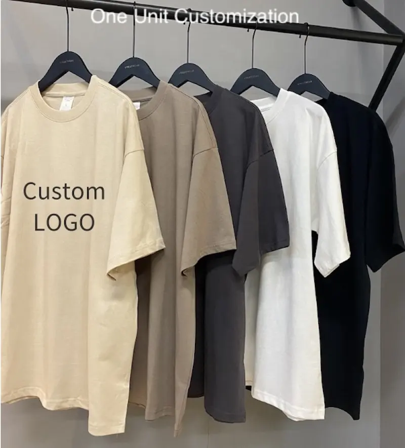 High Quality Blank Plain White Oversized Men T Shirt Custom Printing Logo Embroidery T-shirt Heavy Unisex Tshirt 100% Cotton