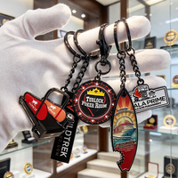 Porte-clés personnalisé en métal noir émaillé, thème poker, camping, croisière, machines, cadeau promotionnel, usine OEM