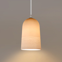 Lustre suspendu décoratif C&S en céramique personnalisé, à économie d'énergie, blanc chaud, petit modèle pour salle à manger, garantie 1 an