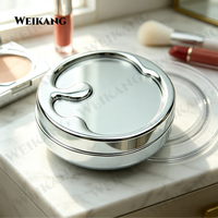Boîtier rond personnalisé 4G rouge avec bouchon à vis pour rouge à lèvres, fard à joues, palette de fards à paupières, étui à poudre, étui à gloss, étui à baume à lèvres avec pendentif