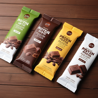 Prix d'usine, vente en gros personnalisée, sachets refermables à fermeture éclair, thermoscellables, au toucher doux, pour aliments, chocolat, protéines, en aluminium, PE, nylon
