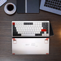 Nouvelle sortie 75% Super Slim Mini pour BT 2.4G Mode double Clavier ergonomique à touches séparées à ciseaux