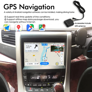 Pantalla <span class=keywords><strong>Android</strong></span> 13 para Toyota vellfire 2011 2014 Alphard 20 AI Control de voz GPS CarPlay estéreo coche Radio reproductor de vídeo Unidad Principal - Product Image 3