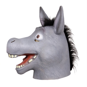 Máscara de Látex de Burro <span class=keywords><strong>Feliz</strong></span> Realista y Adorable para Navidad, Máscara de Disfraces para Adultos, Máscara de Cosplay para Fiestas - Product Image 4