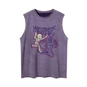 Aola Wholesale 100% Cotton 230 GSM Men's <strong>Tank</strong> <strong>Top</strong> Custom Logo Sporty Muscle Fitness Gym Vest Black Color - Product Image 6