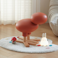 Ensemble de 2 jouets décoratifs modernes nordiques en forme d'oiseau, chaise de loisirs en plastique, décoration créative pour la maison des enfants, haute qualité