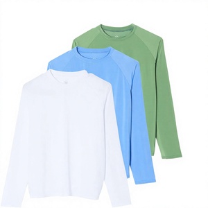 เสื้อรัดรูปแขนยาวสำหรับผู้ชาย เนื้อผ้าสแปนเด็กซ์/โพลีเอสเตอร์ 220 กรัม ระบายความร้อน ตะเข็บเรียบ ป้องกันแสงแดด UPF50+ สำหรับกิจกรรมทางน้ำ - Product Image 1