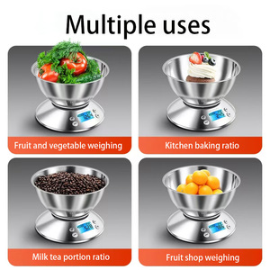 Bán buôn thiết kế mới Rugged kỹ thuật số LCD thực phẩm Trọng lượng quy mô cân bằng thông minh Điện tử thép không gỉ quy mô nhà bếp 5kg OEM hỗ trợ - Product Image 5