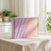 Caja de Envío de Cartón Corrugado Rosa y Morado con Logotipo Personalizado, Venta al Por Mayor Directa de Fábrica, Caja de Embalaje con Inserto de Cartón para Productos de Cuidado de la Piel