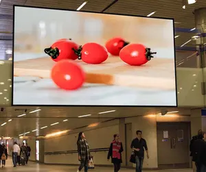 Station de métro LED Mur d'affichage fixe P2.5 Écran publicitaire numérique LED d'intérieur