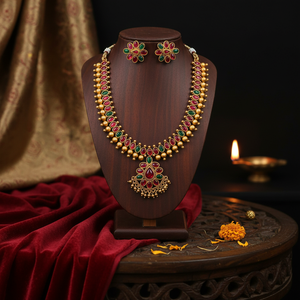 SFNECK21 Ensemble de colliers de bijoux fins en pierre Pota plaquée or - Product Image 3