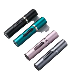 Nhôm Xách Tay Atomizer Phun 8Ml 5Ml Sang Trọng Rượu Refill Cho Nước Rửa Tay Thủy Tinh Túi Chai Nước Hoa