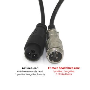 Câble de connecteur étanche mâle-femelle 3 broches 13,6 pouces pour scooter, vélo électrique, charge de batterie, connecteur étanche - Product Image 5