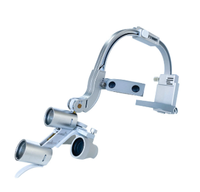 Lampe frontale dentaire et chirurgicale 5W avec loupe intégrée, longue portée, argentée, pour chirurgie orthopédique et ORL