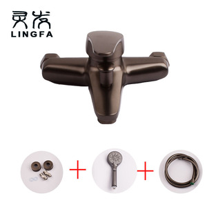 ก๊อกน้ำผสมแบบสองมือจับ Lingfa ขนาด 25 มม. สำหรับห้องน้ำ ฝักบัว น้ำร้อน น้ำเย็น - Product Image 5