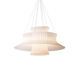 Lámpara de Techo de Tela de Diseño Minimalista Moderno para Comedor, Sala de Estar, Dormitorio o Bar, Inspirada en el Estilo Zen, Fuente de Alimentación de CA - Product Image 3