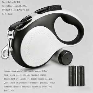 Coleira Retrátil Personalizada de Novo Design para Cães - Treinamento ao Ar Livre com Luz <span class=keywords><strong>LED</strong></span> para Corrida, Coleira Grande para Animais de Estimação - Product Image 5