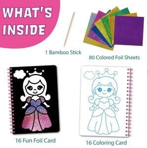 Tùy chỉnh Lá Vui vẻ Thủ Công Ma Thuật nghệ thuật Sticker cuốn sách 16 trang trẻ em của công chúa handmade DIY sáng tạo màu nghệ thuật vẽ tranh cuốn sách - Product Image 5