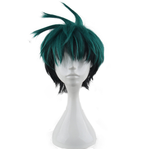 Perruque My Hero Academia <span class=keywords><strong>Izuku</strong></span> <span class=keywords><strong>Midoriya</strong></span>, perruque verte courte pour <span class=keywords><strong>Cosplay</strong></span>, animé Deku - Product Image 2