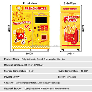 Máquina Expendedora Comercial Inteligente de Papas Fritas, Capacidad para 210 Porciones, Pantalla Táctil, Monedero para Tarjetas de Crédito, Monitoreo Remoto - Product Image 2