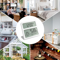 Thermomètre hygromètre numérique électronique avec grand écran LCD pour la maison, avec support