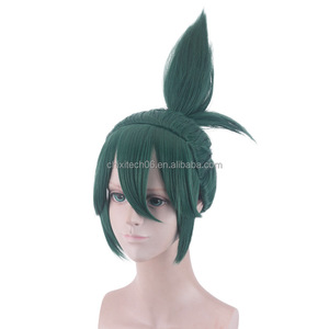 La peluca <span class=keywords><strong>de</strong></span> cosplay del Lord Saint Dakuzi presenta una cola <span class=keywords><strong>de</strong></span> caballo verde y muy alta, hecha <span class=keywords><strong>de</strong></span> cabello sintético. - Product Image 3