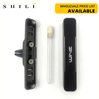 Mini diffuseur de parfum pour voiture, diffuseur d'air liquide pour voiture, diffuseur d'air pour voiture en bois, flacon vide suspendu en verre, 8 ml
