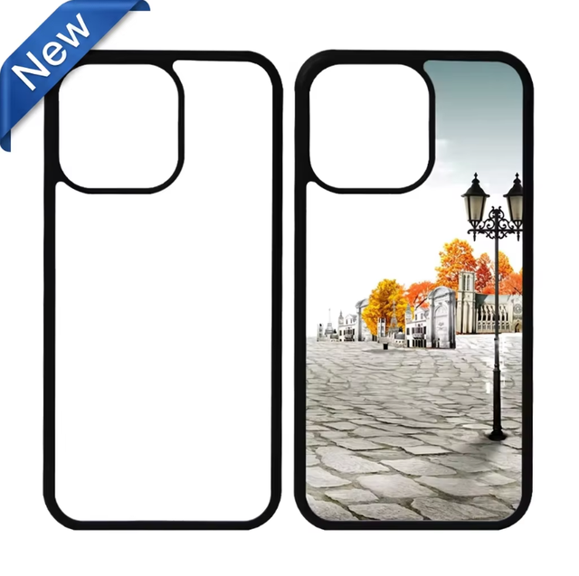 Blank Sublimation Phone Case for iPhone 16 15 14 13 Hybrid TPU+PC Protective Heat Transfer Printing Covers DIY Custom Back Shell
