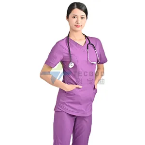 Uniformi mediche a manica corta uniformi ospedaliere chirurgiche Unisex set di uniformi infermieristiche per cliniche odontoiatriche