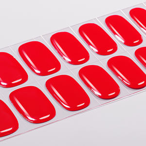 Kendinden yapışkanlı düz renk yapay sahte tırnak basın tırnak süslemeleri UV jel tırnak çıkartmalar - Product Image 4