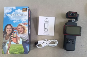 180 °   Caméra de poche à objectif gimbal, connectivité intelligente via application, caméra POV, écran HD de 1,97 pouce, caméra d'action compacte pour débutants - Product Image 5