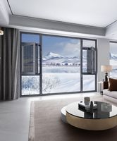 Superventas globales 5 + 20A + 5 ventanas de sistema de apertura mínima de aleación de aluminio interno de vidrio