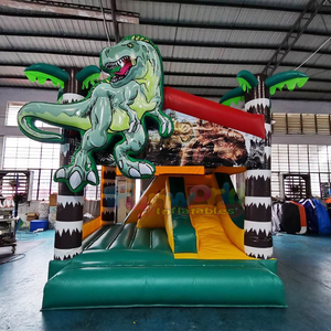 Chateau gonflable jumper bounce house bouncy castle commercial inflatable dinosaur bouncer with slide - Product Image 5