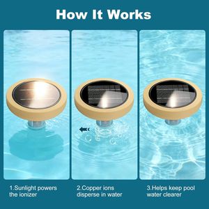 Ioniseur solaire flottant pour <span class=keywords><strong>piscine</strong></span>, purificateur en cuivre, réduit le chlore de 85 % pour piscines <span class=keywords><strong>hors</strong></span> <span class=keywords><strong>sol</strong></span> et enterrées, spas (45 000 gallons) - Product Image 5