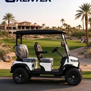 Carrito de Golf Eléctrico de Litio de 4 Plazas con Color Personalizable, Carrito de Golf Todoterreno con Suspensión Independiente, Llantas de 12-14 Pulgadas y Bi - Product Image 1