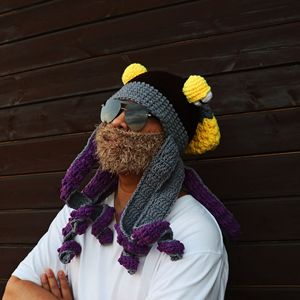 <span class=keywords><strong>Gorro</strong></span> Unisex <span class=keywords><strong>de</strong></span> ganchillo a prueba <span class=keywords><strong>de</strong></span> viento, gorrito <span class=keywords><strong>de</strong></span> <span class=keywords><strong>punto</strong></span> Cthulhu, mascarilla <span class=keywords><strong>de</strong></span> esquí, <span class=keywords><strong>gorro</strong></span> <span class=keywords><strong>de</strong></span> <span class=keywords><strong>punto</strong></span> <span class=keywords><strong>de</strong></span> pulpo, ocho garras, <span class=keywords><strong>gorro</strong></span> <span class=keywords><strong>de</strong></span> <span class=keywords><strong>lana</strong></span> cálido <span class=keywords><strong>de</strong></span> pez, venta al por mayor - Product Image 3