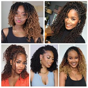 Yanky Twist Crochet Hair, Fluffy Spring Mini Twist Passion Twist Crochet Trenzado de cabello - Product Image 4